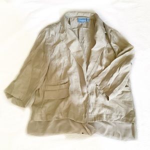 Vera Wang Silver versatile blazer EX large Gray Office jacket Gently Used